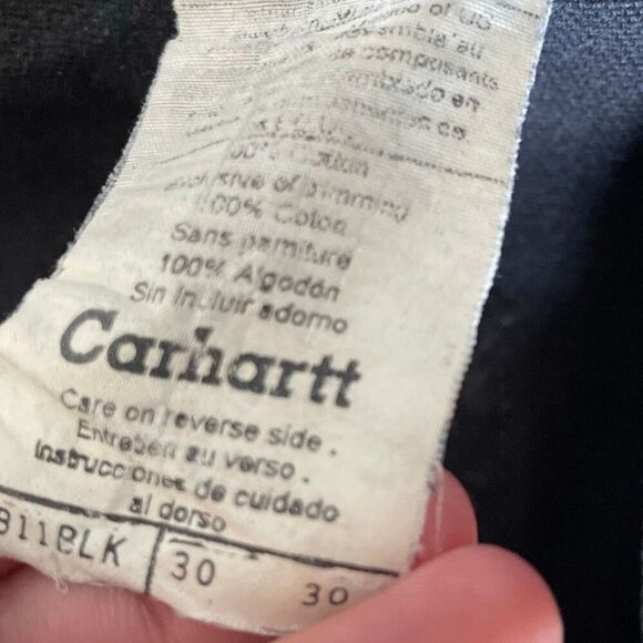 Carhartt straight wide leg utility distressed paint smear denim jeans size 30 - Picture 6 of 15
